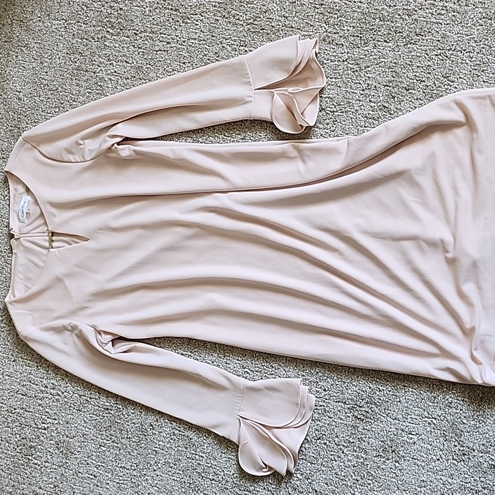 Calvin Klein pink long sleeve dress - Small
